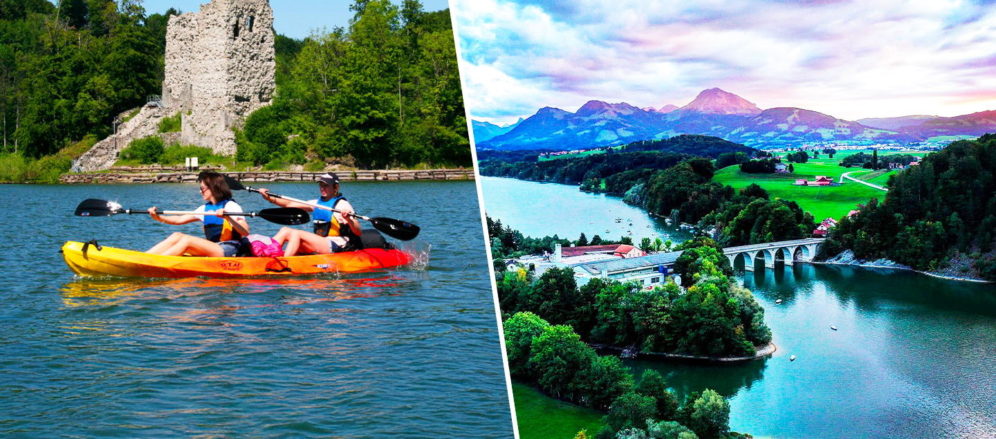 Location de Kayak sur le Lac de la Gruyère - 1 ou 2 personnes