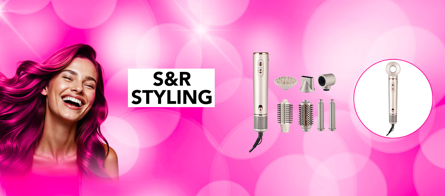 Brosse professionnelle ionique 7en1 (7 accessoires) SR STYLING