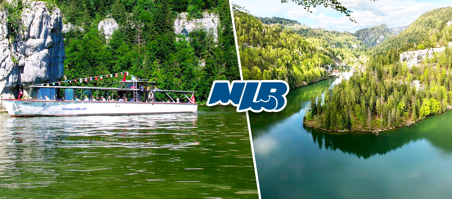 Croisière sur le Lac des Brenets avec escale de 60 minutes à la découverte de la cascade du Saut du Doubs