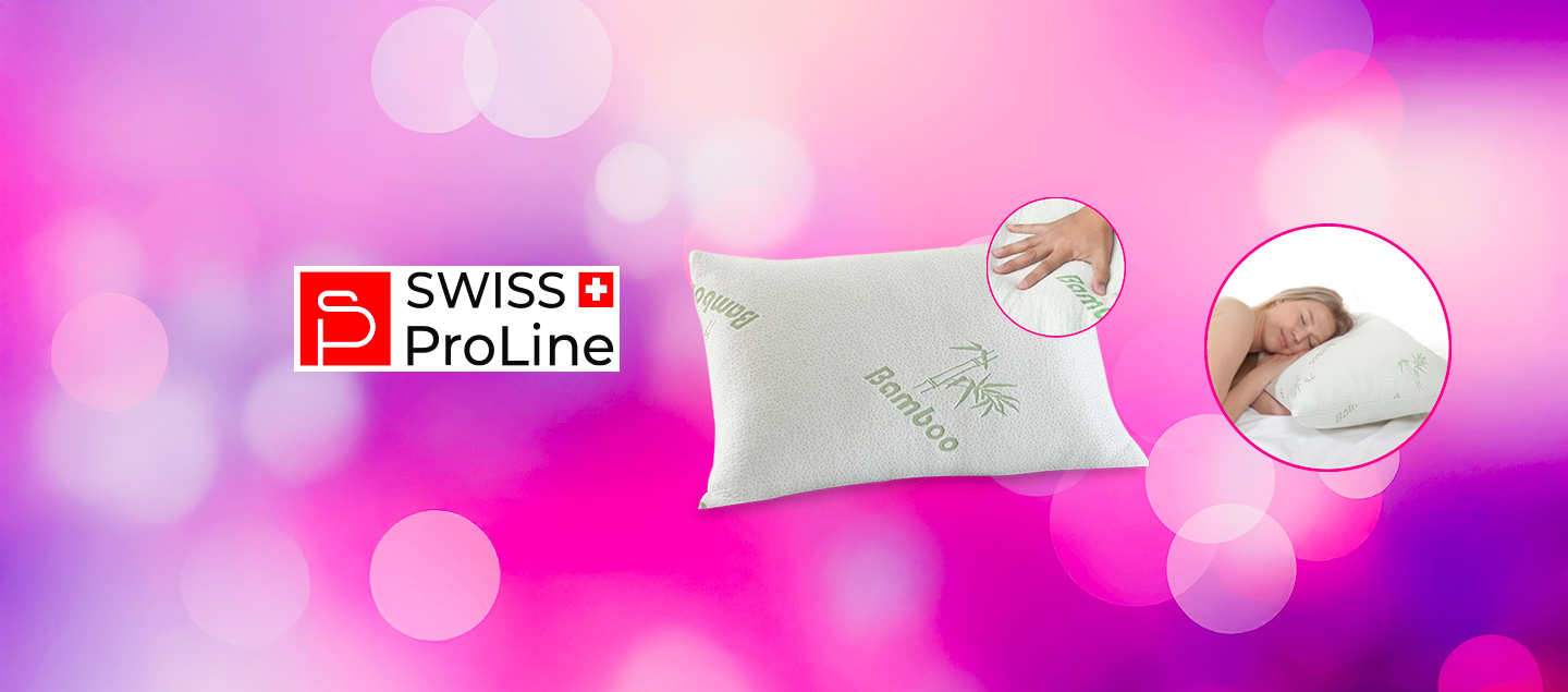 Oreiller de Luxe en Bambou avec mousse à mémoire de forme Swiss ProLine