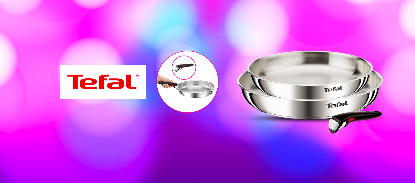 Set de 2 poêles en inox tous feux dont Induction Ingenio TEFAL