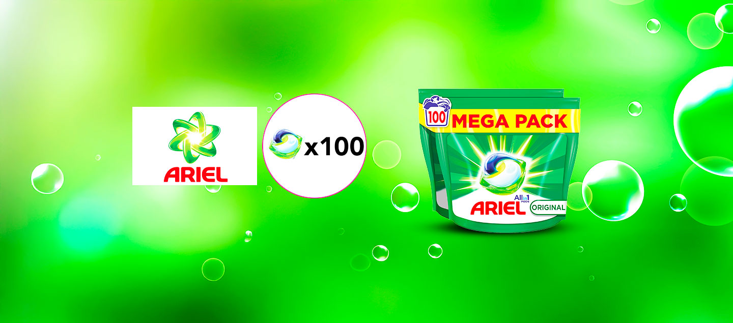 Set de 100 capsules pour la lessive ARIEL