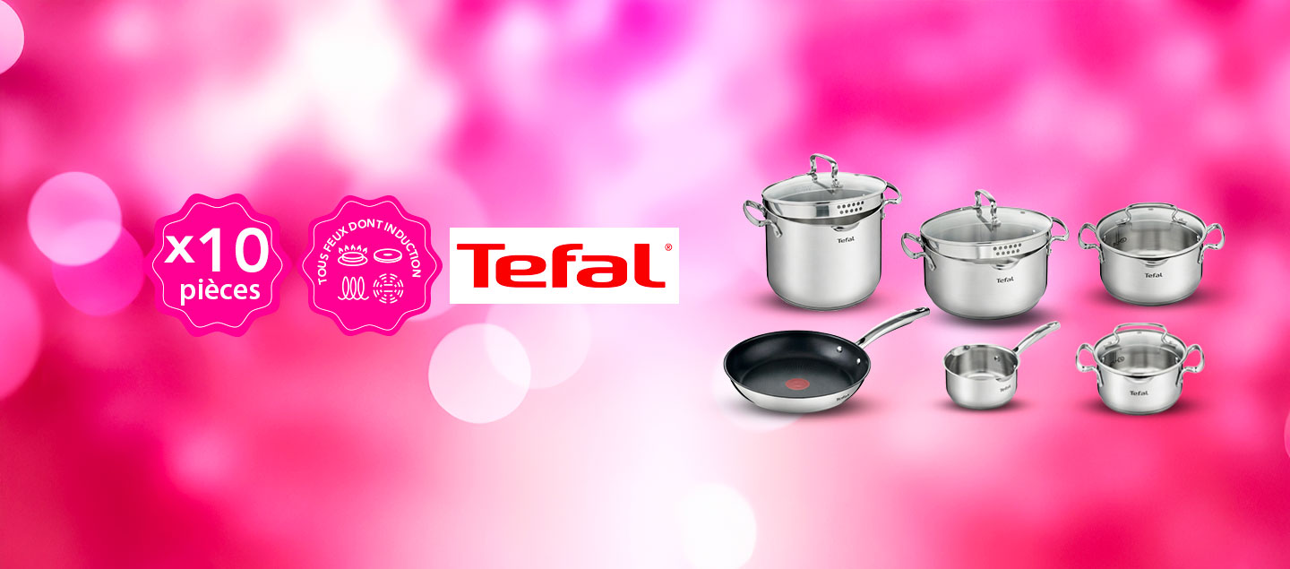 Batterie de cuisine 10 pièces tous feux dont Induction TEFAL