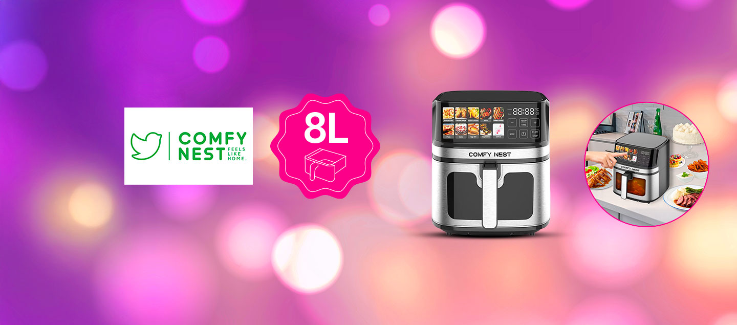 Friteuse à air chaud Air Fryer 8L (sans huile) COMFY NEST