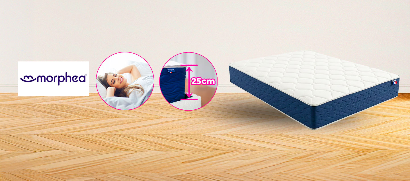 Matelas avec mousse à mémoire de forme - épaisseur 25cm - MORPHEA (Elu produit de l'année)