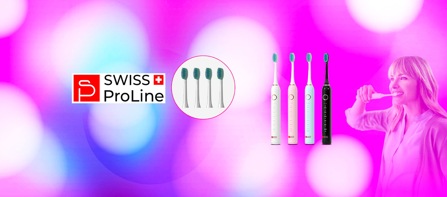 Brosse à dents électrique sonique sans fil pour Adulte Swiss ProLine