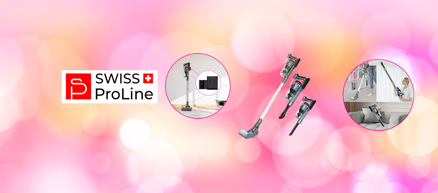 Aspirateur balai sans fil 2en1 (5 accessoires) Swiss ProLine