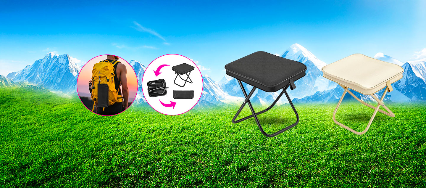 Chaise portable 2en1 pratique et pliante