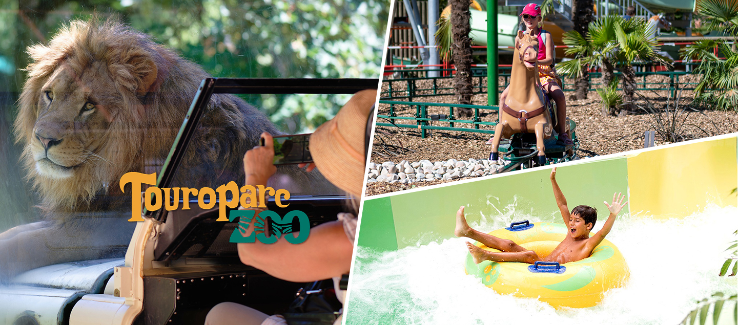 2 Entrées adultes au Touroparc Zoo avec/sans accès au Parc d'Attractions et Parc aquatique