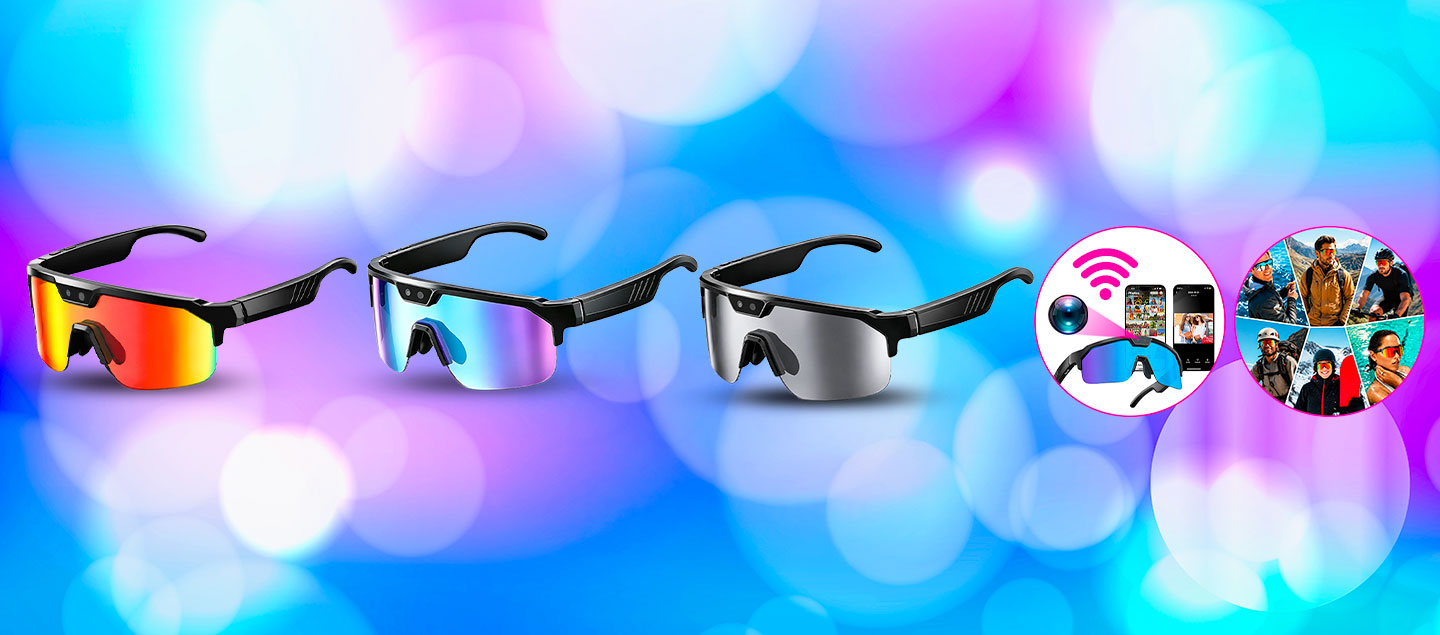 Lunettes connectées intelligentes multifonctions avec caméra intégrée