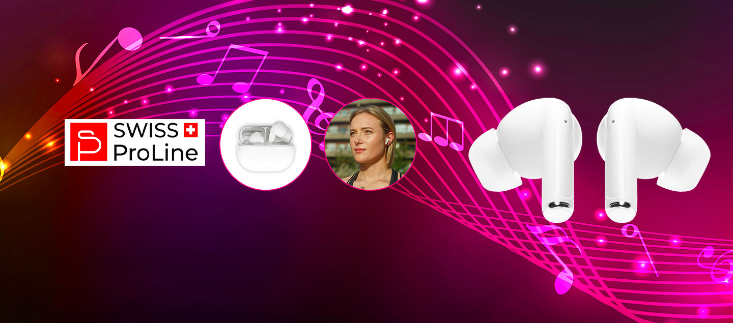 Écouteurs sans fil Bluetooth Swiss ProLine