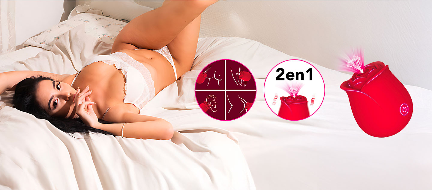 Sextoys 2en1 FLOWER (Vibration et Masseur)