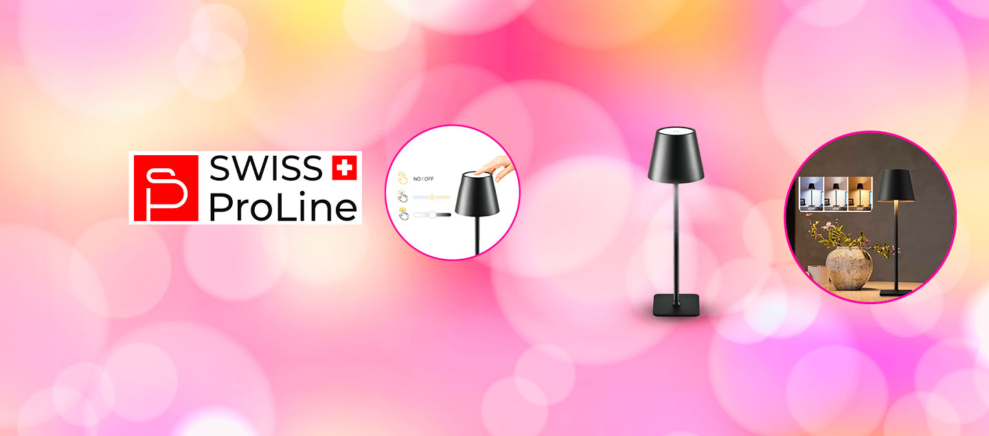 Lampe chic LED sans fil tactile Swiss ProLine
