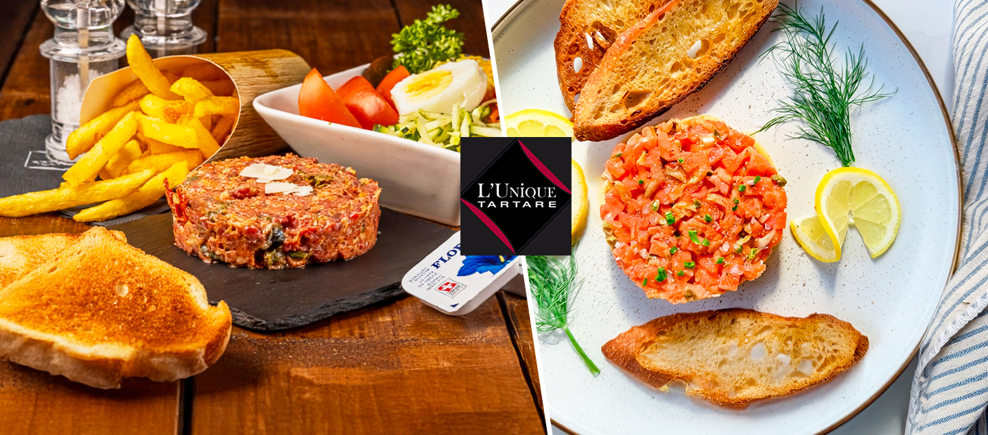 Tartare au choix (boeuf ou saumon) dès 2 personnes