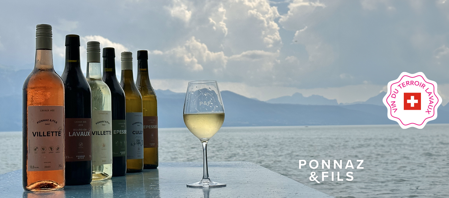 Carton découverte Cave PONNAZ et FILS de la région Lavaux (3 vins blanc, 2 vins rouge, 1 vin rosé)