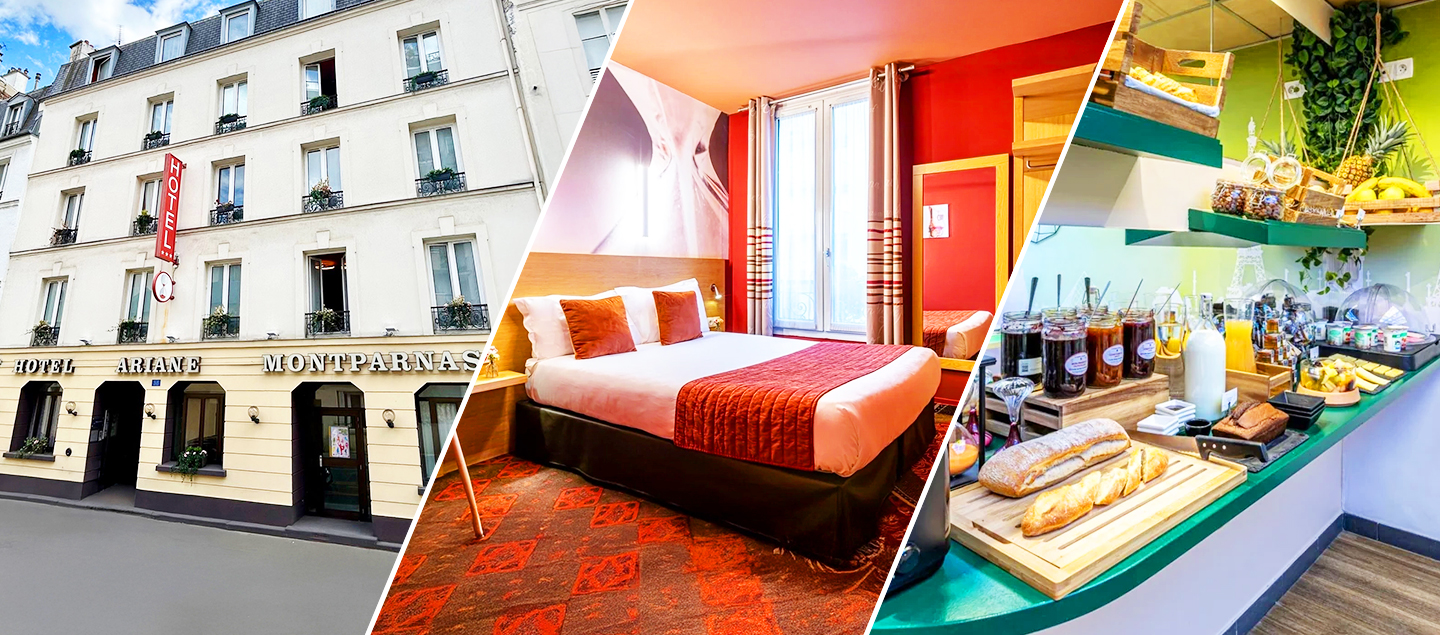 1 Nuitée à l'Hôtel Ariane Montparnasse *** à Paris avec petit déjeuner
