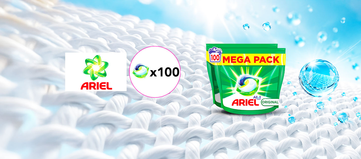 Set de 100 capsules pour la lessive ARIEL