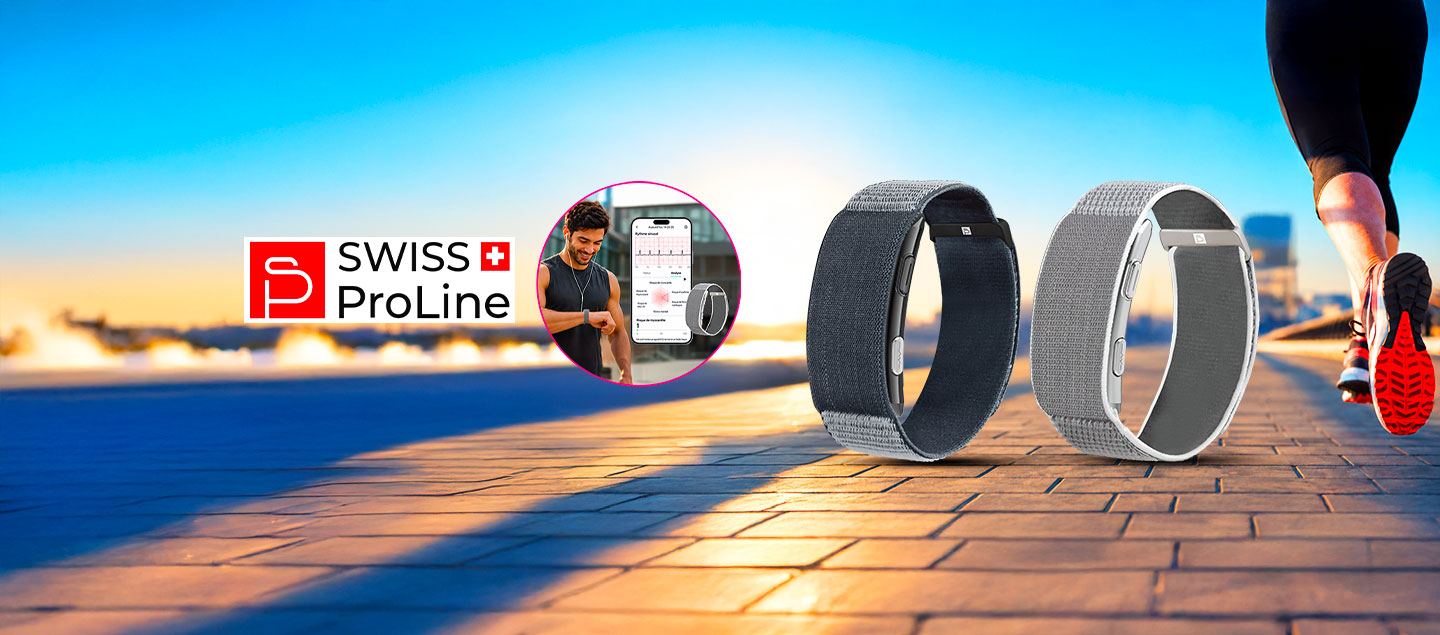 Bracelet révolutionnaire Sport-Santé-Récupération-Sommeil avec application gratuite Swiss ProLine