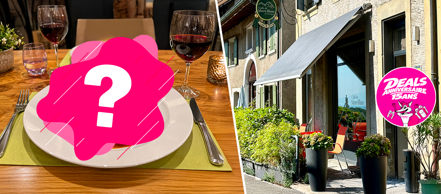 Menu Chasse Surprise avec entrée et dessert au Café du Mont-Blanc dès 2 personnes (14 points au Gault & Millau)