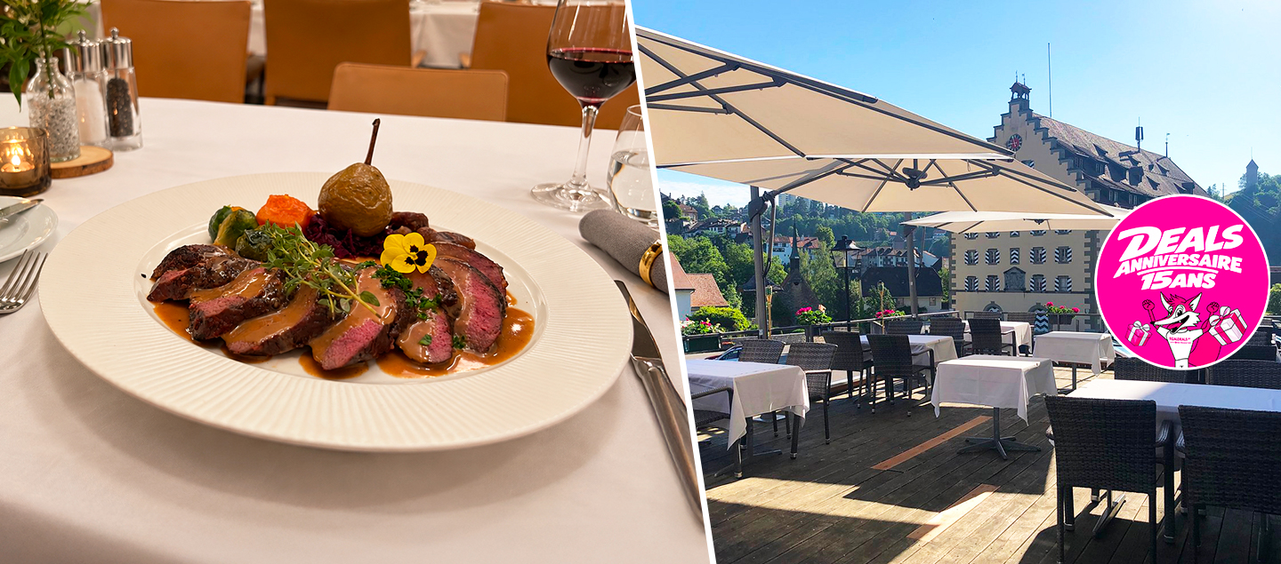 Menu Chasse Médaillon de Chevreuil, sauce aux Cerises et garnitures de Chasse avec entrée et dessert dès 2 personnes