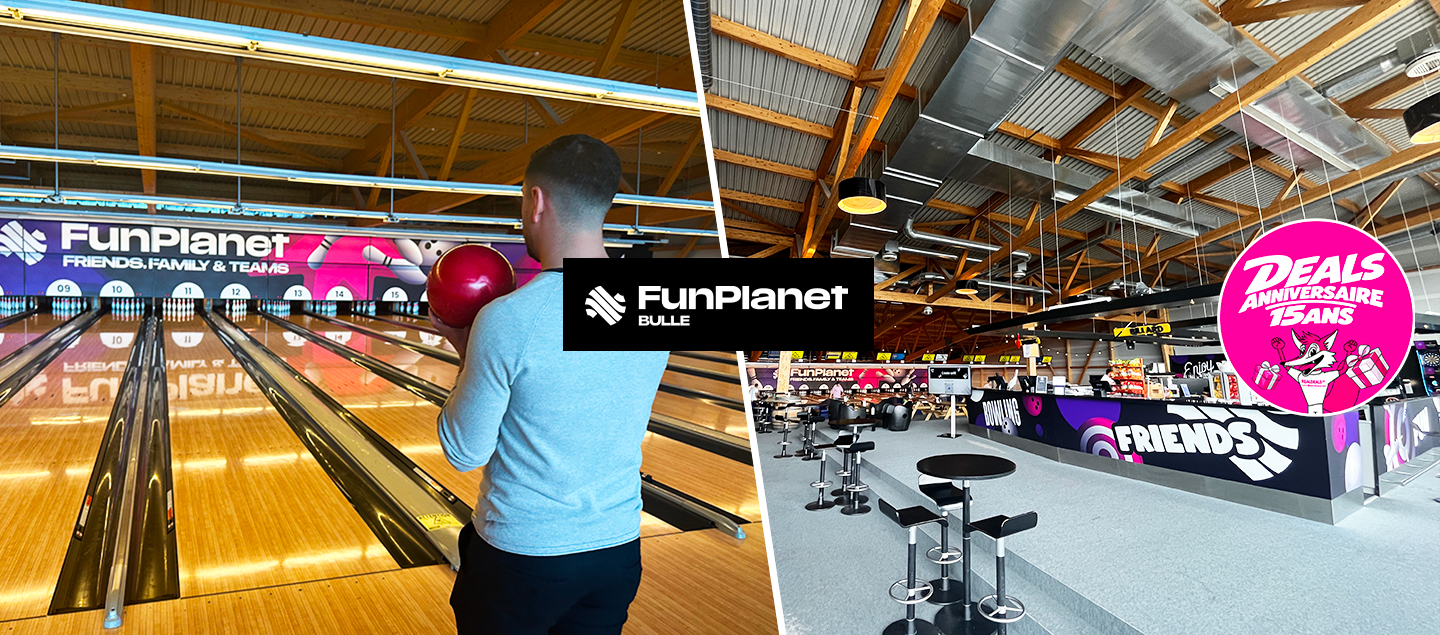 2 parties de bowling au FunPlanet de Bulle pour 1 à 4 personnes