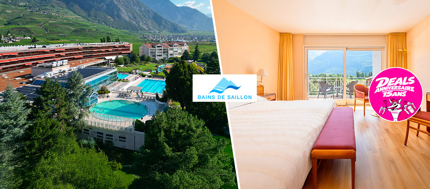 Séjour à l'Hôtel des Bains de Saillon**** en demi-pension avec entrée aux bains pour 2 personnes