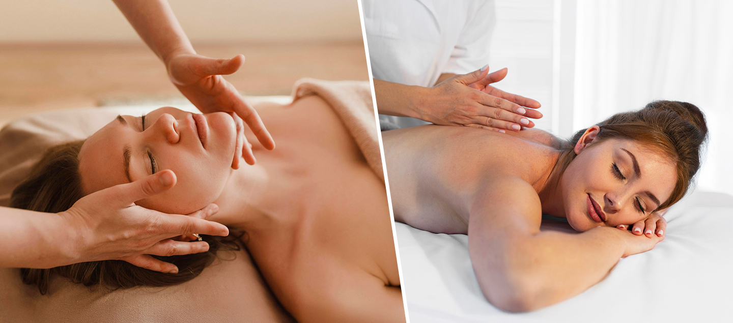 Massage Kobido visage express et Massage du dos de 60 minutes