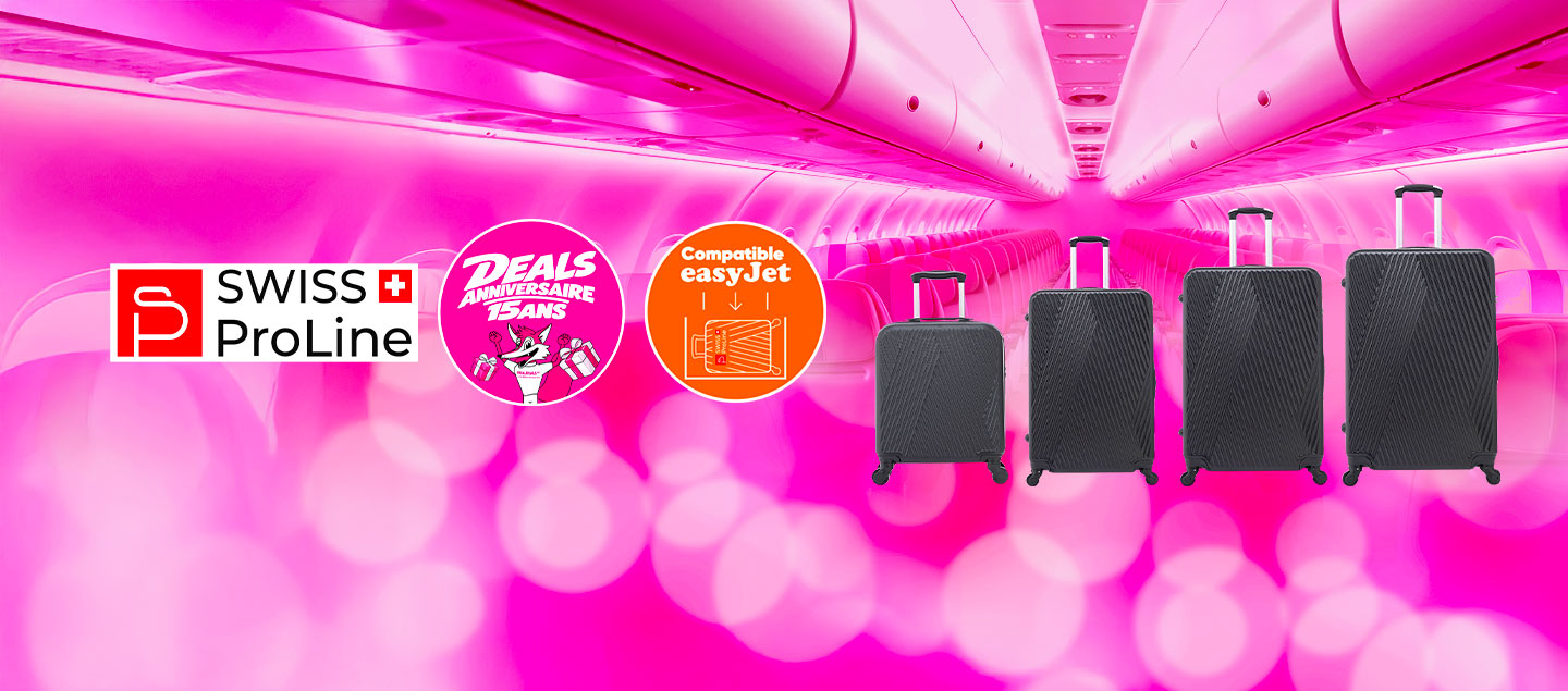 Set de 4 valises dont une compatible EasyJet (45cm) Swiss ProLine