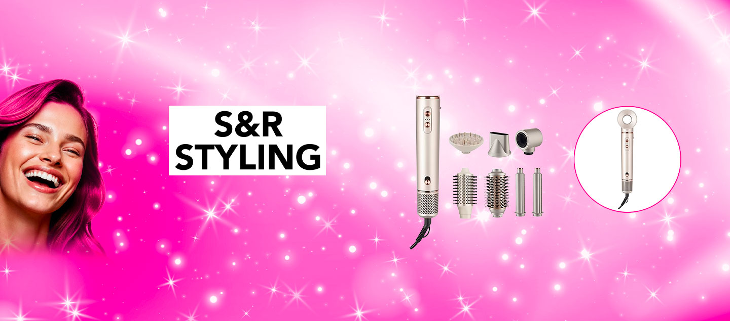 Brosse professionnelle ionique 7en1 (7 accessoires) SR STYLING