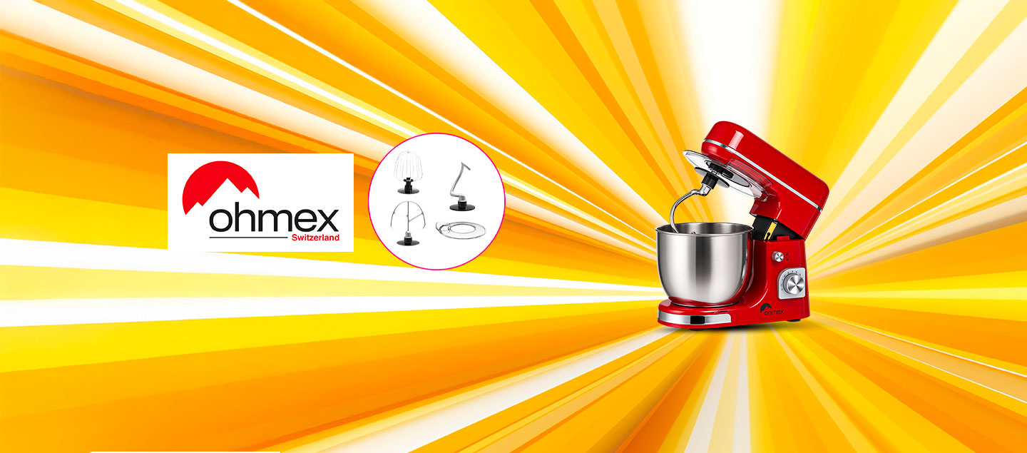Robot de cuisine multifonctions avec 3 accessoires OHMEX 