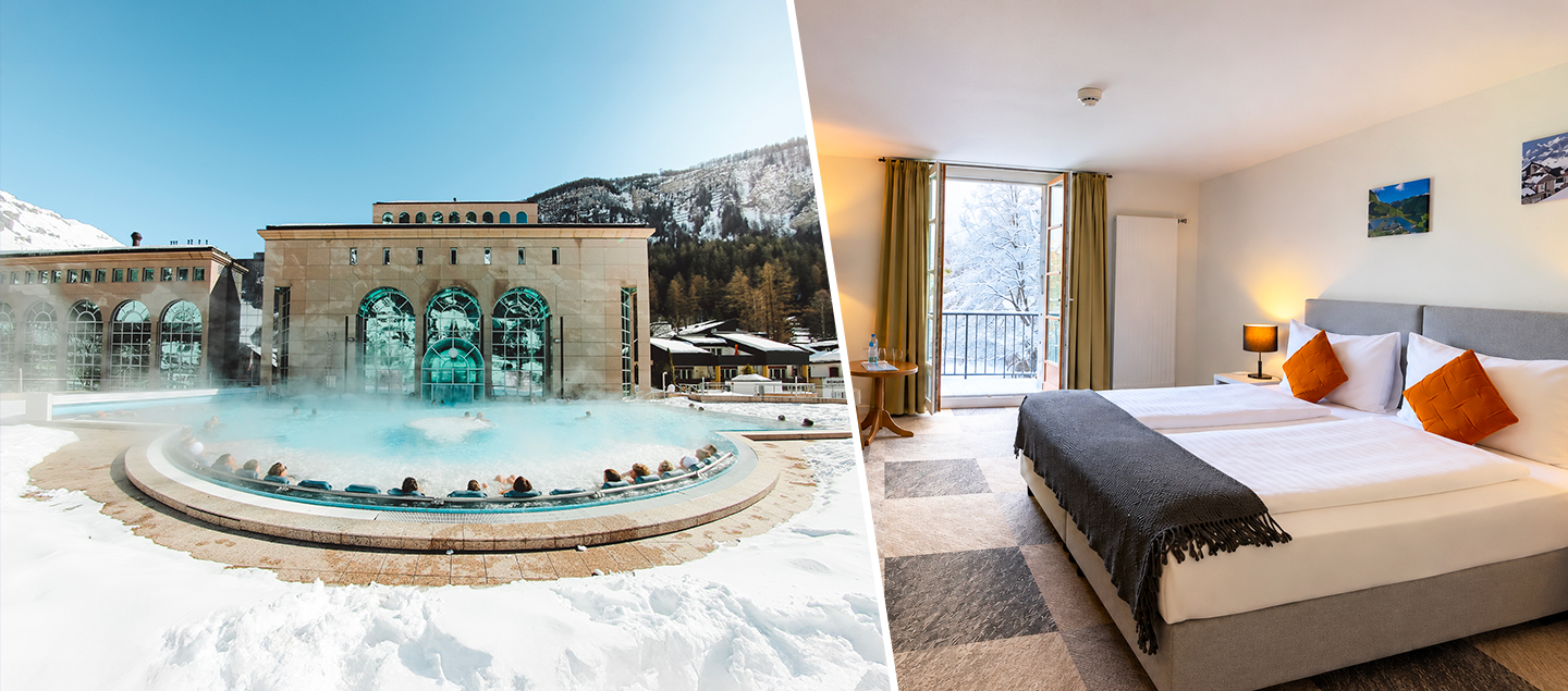 Séjour détente à Loèche-Les-Bains à l'Hôtel de France **** avec accès aux bains et Petit-déjeuner pour 2 personnes
