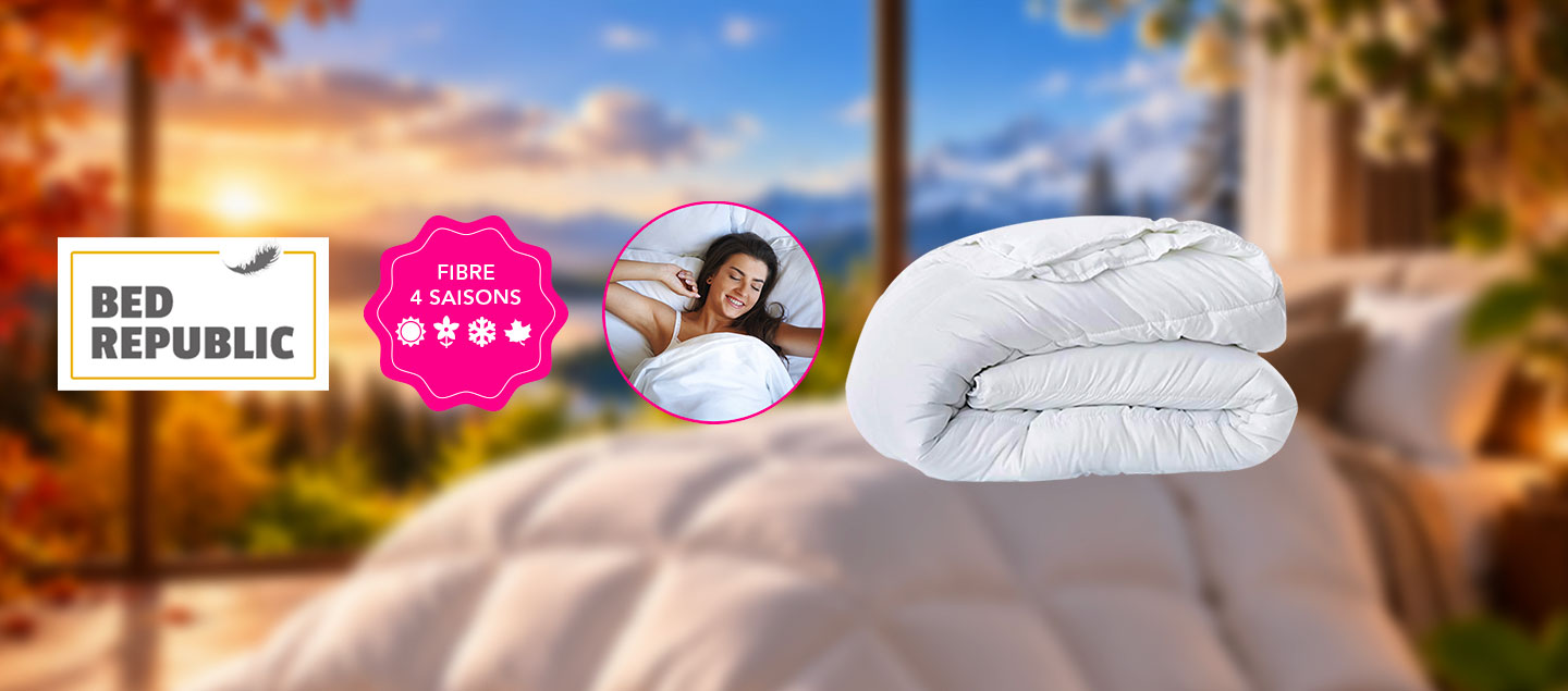Duvet en fibre 4 saisons hiver-printemps-été-automne-BED REPUBLIC