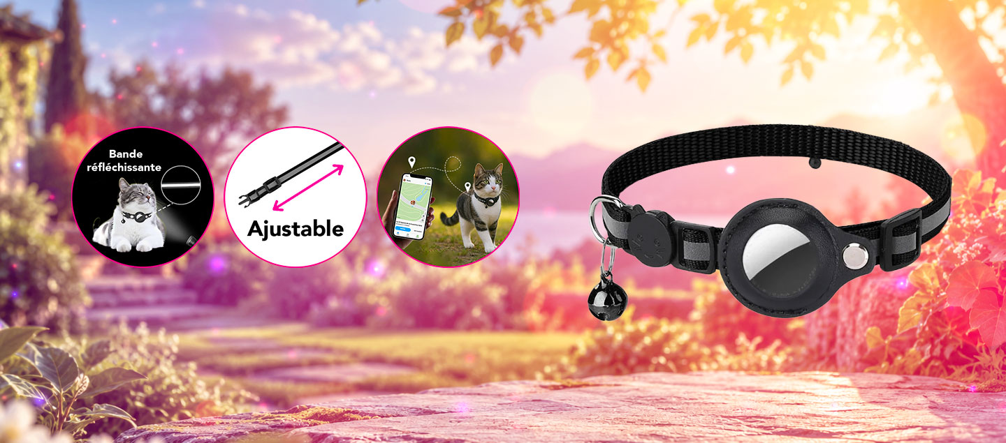Collier pour chat avec tracker et GPS intégré LOPOTIT CHAT