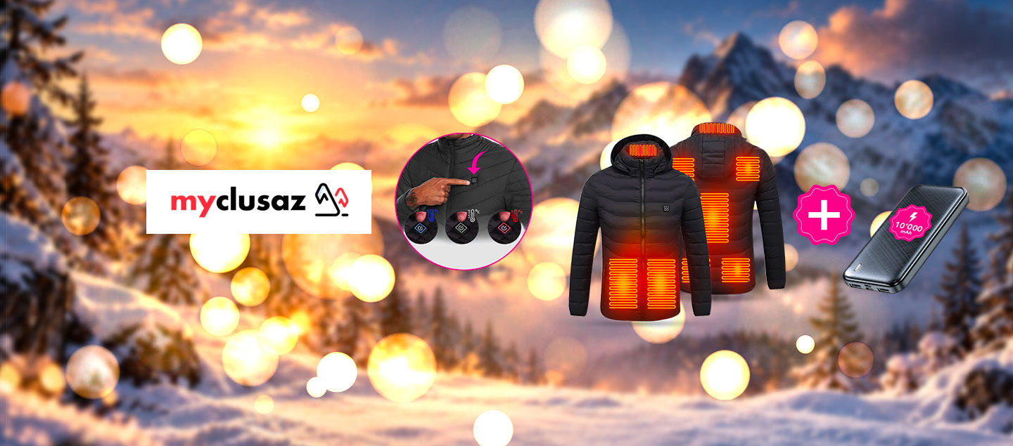 Veste Doudoune chauffante avec batterie 10'000 mAh rechargeable MYCLUSAZ