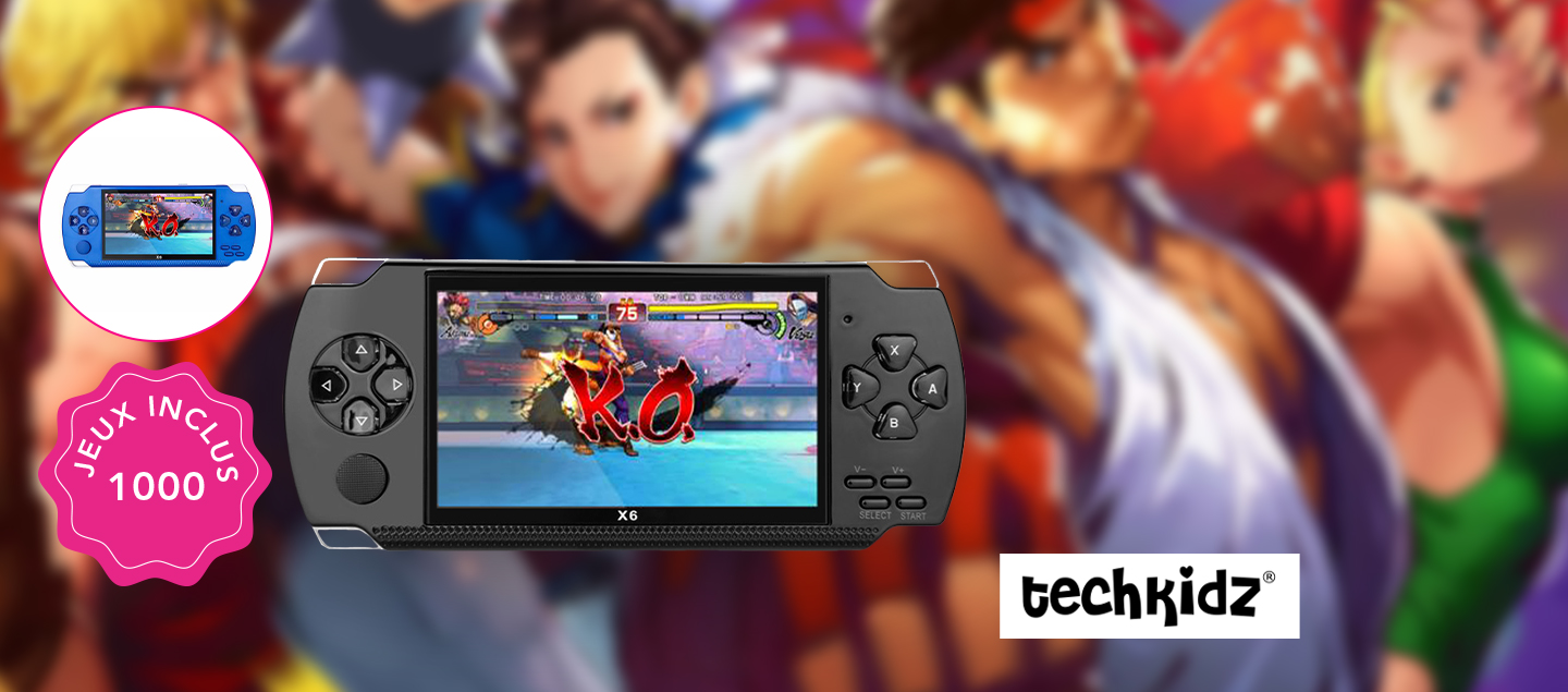 Console de jeux rétro (1000 jeux inclus, Ecran LCD 4,3 pouces)