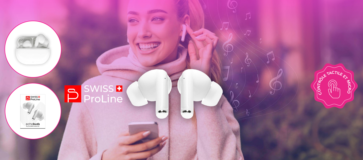 Écouteurs sans fil Bluetooth SWISS ProLine