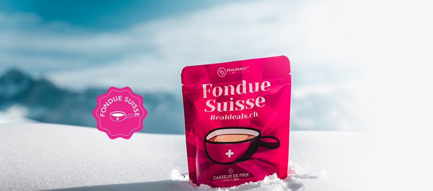 Fondue Suisse moitié-moitié Realdeals.ch (400gr - 2 pers.)