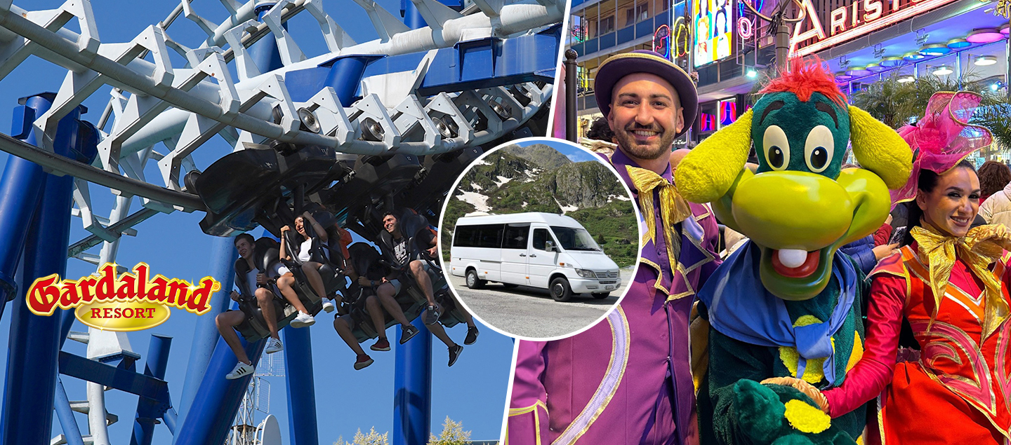 Journée au Parc d'attraction Gardaland en Italie avec voyage en Bus