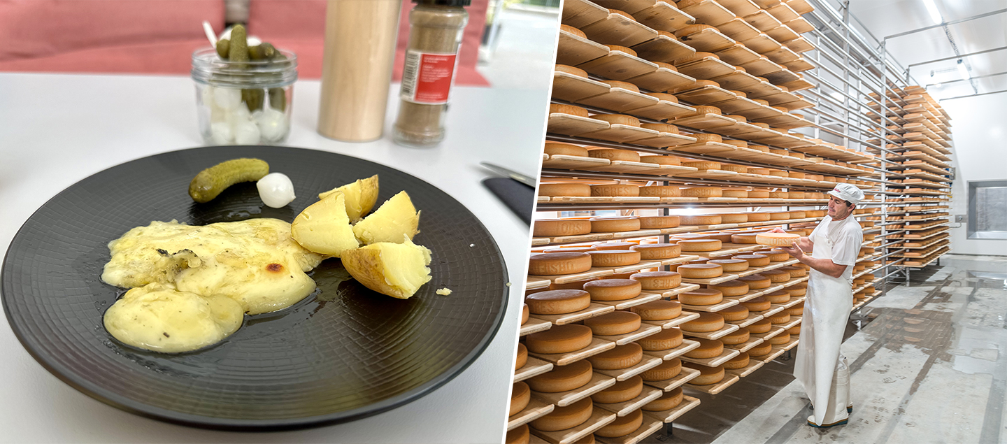 Visite libre de la Laiterie d'Orsières avec Raclette à gogo et 1 barquette de raclonettes Catogne offerte pour 2 personnes