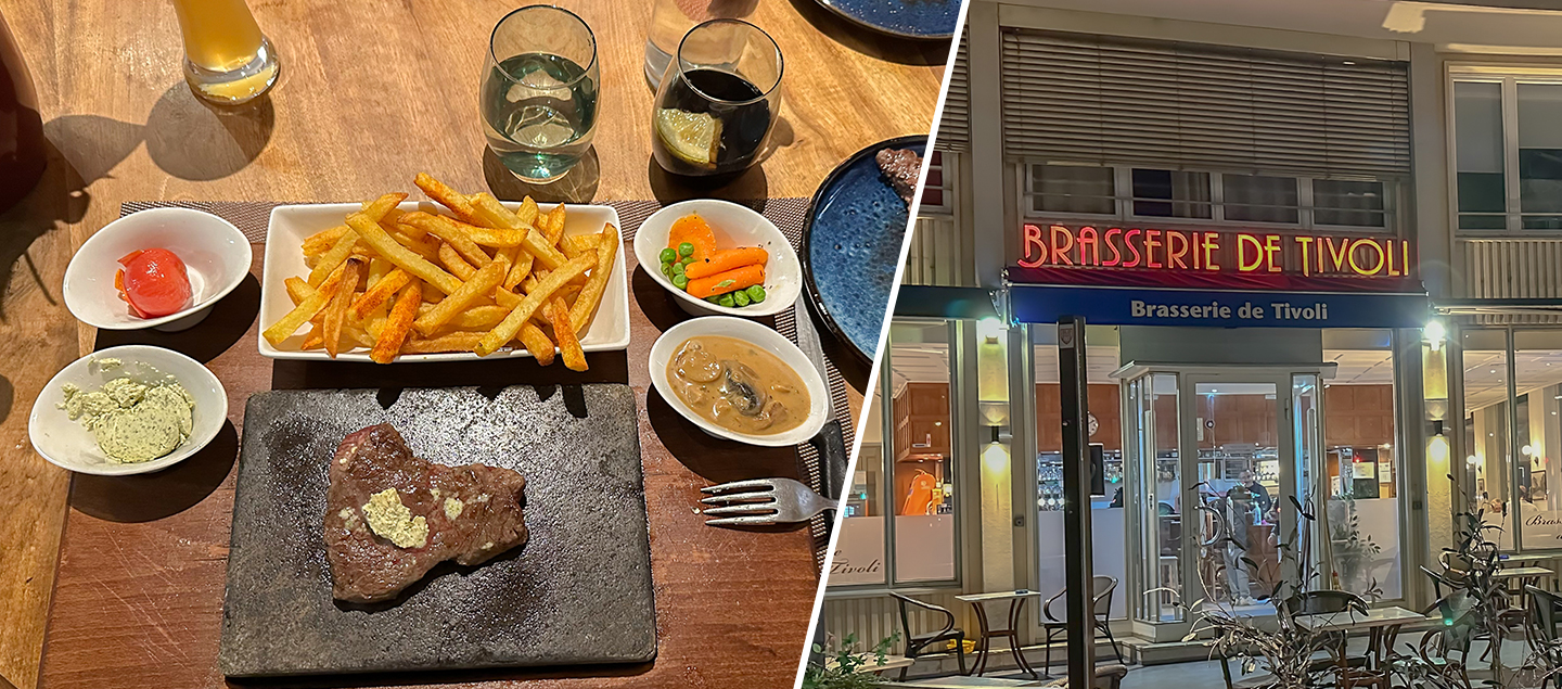 Menu Ardoise de rumsteak avec entrée, dessert, Verre de bienvenue et Café pour 2 personnes