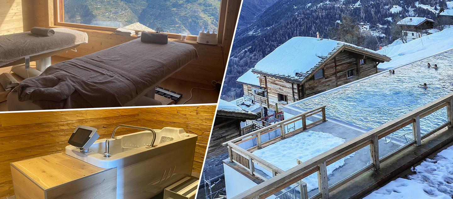 1 Entrée aux Grands bains d’Hérémence avec Baignoire balnéothérapie, Massage relaxant et Entrée au Spa (selon formule)