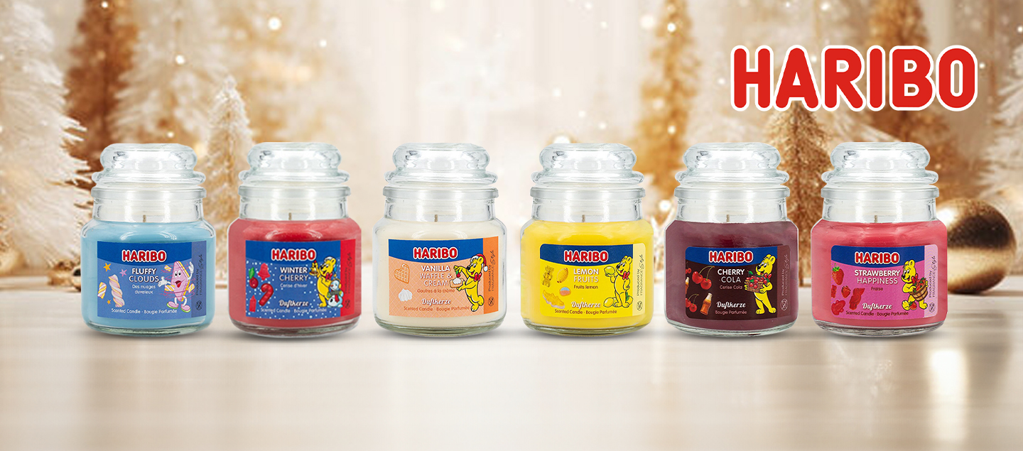 Set de 6 bougies parfum surprise (85g) Haribo