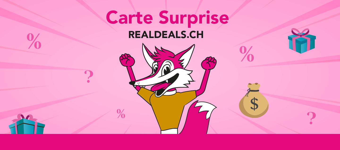 La Carte Surprise Magique Realdeals.ch - La Magie du Shopping !