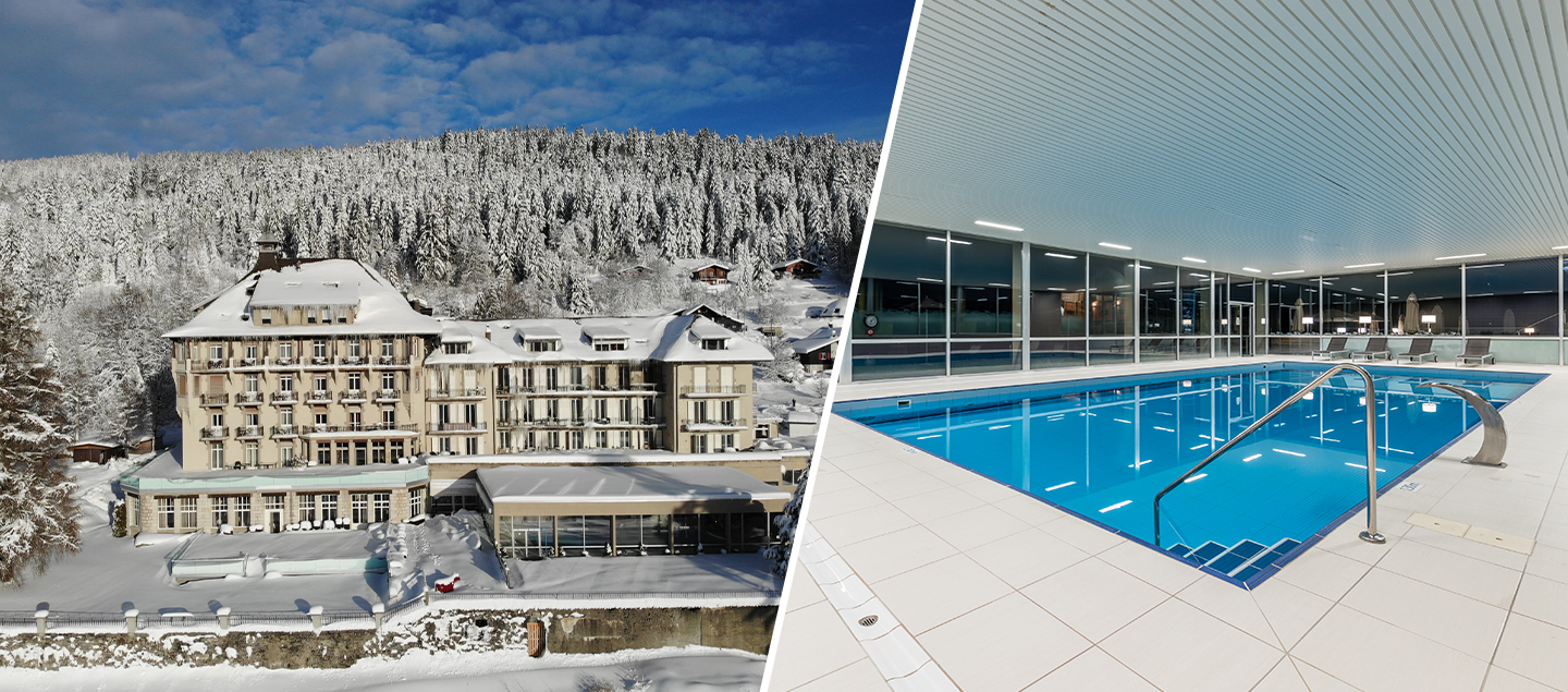 Séjour au Grand Hôtel des Rasses*** avec entrée à l'Espace piscine, hammam et sauna pour 2 personnes