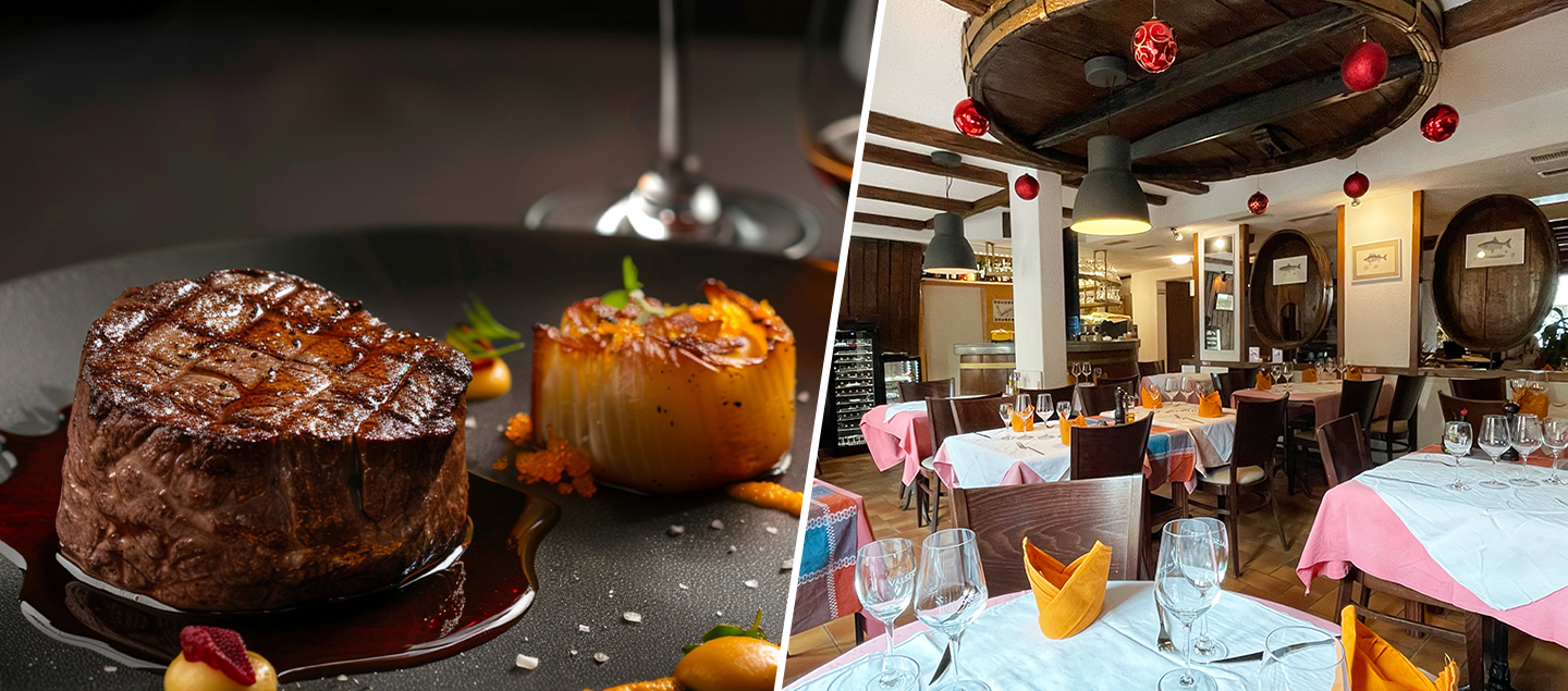Menu trilogie de Chasse avec entrée et dessert pour 2 personnes