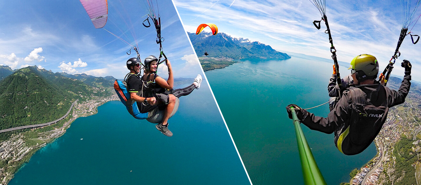 Vol en parapente pour 1 ou 2 personnes avec photos et vidéos