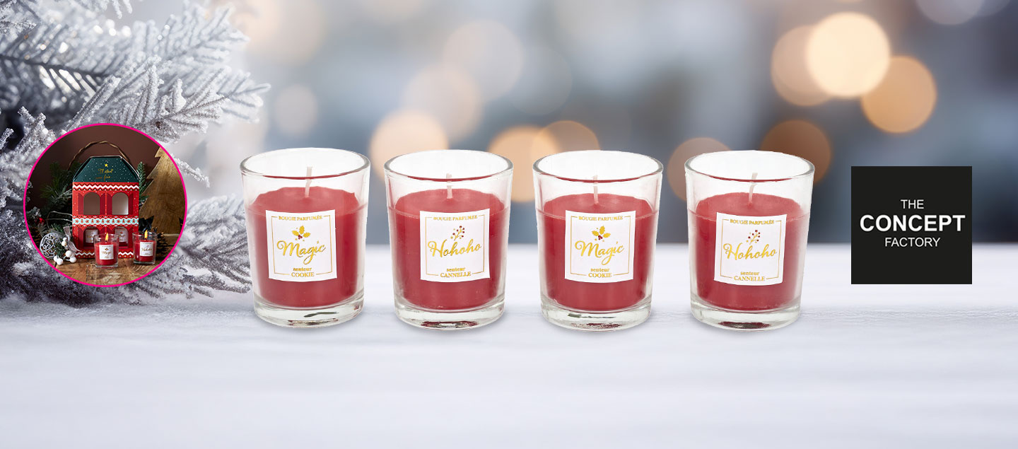 Set de 4 bougies parfumées