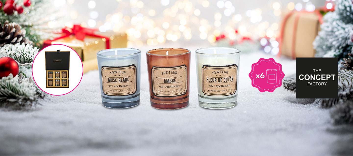 Set de 6 bougies parfumées 