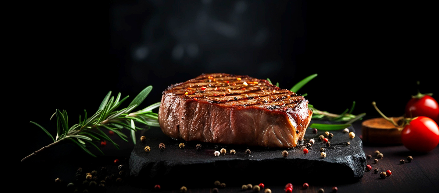 Menu Pavé de boeuf grillé avec entrée et dessert dès 2 personnes