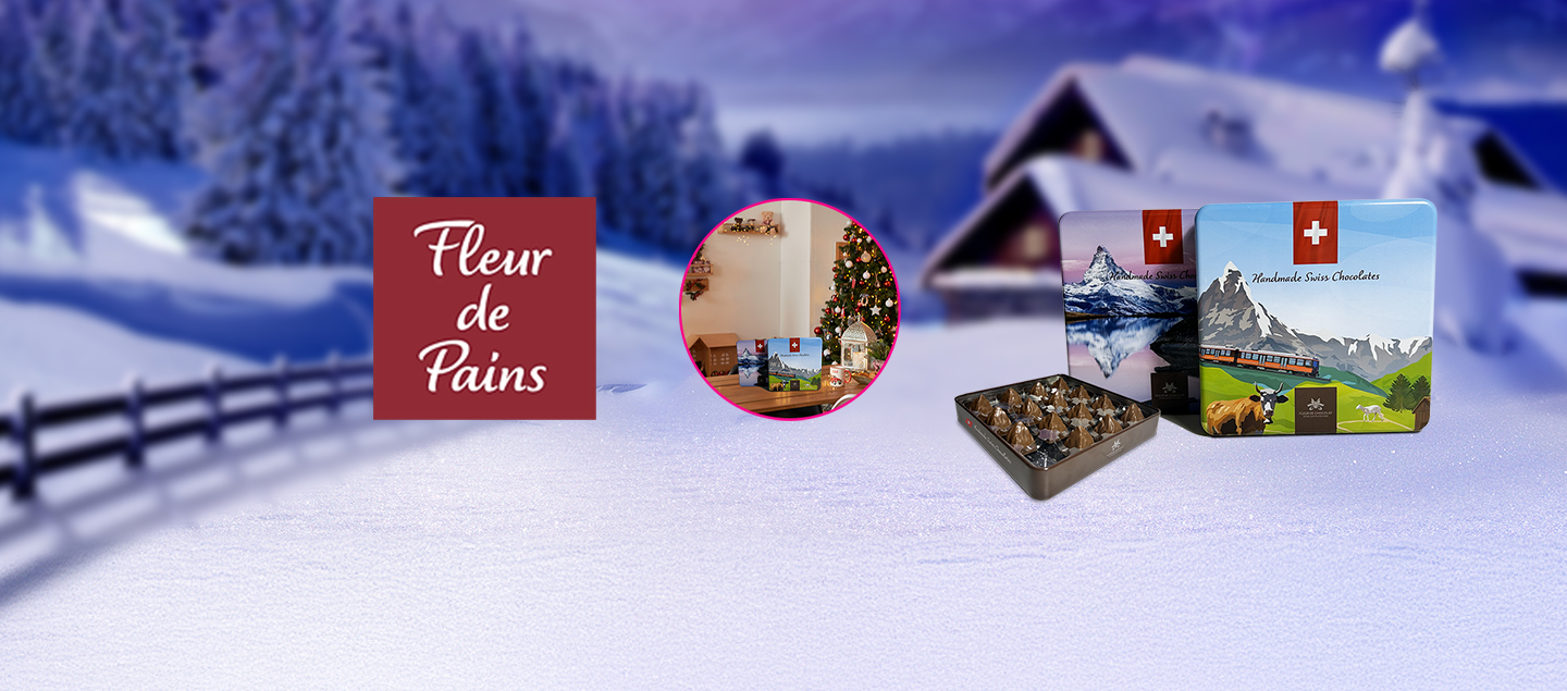 Boite de chocolat pralinés Fleur de Pains